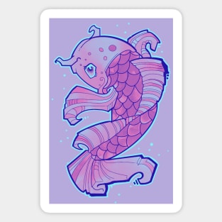 koi karp fish neon effect Magnet